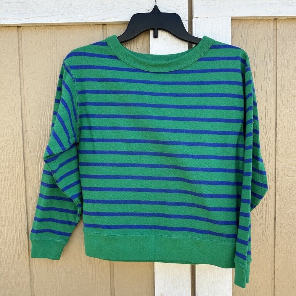 Entireworld Type C Version 8 Crew Neck Cotton Shirt Women’s Size XS Green Stripe